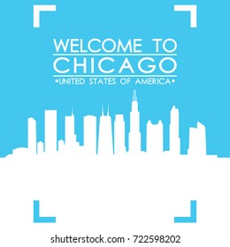 Welcome to Chicago Skyline City Flyer Design Vector art.