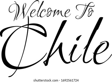 Bienvenidos a Chile Creativo texto tipográfico ondulado en color blanco