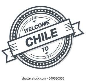 Welcome To Chile Stamp Badge
