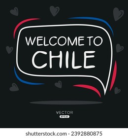 Bienvenidos a Chile, Ilustración vectorial.