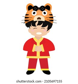 Welcome chinese new year saying kids. 2022 Chinese new year, year of the tiger