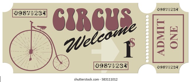 Welcome to the circus, tickets for one person