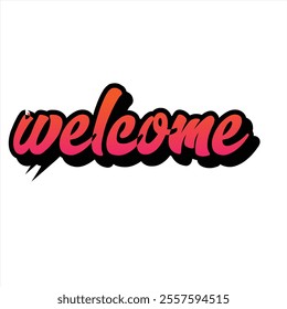welcome classical retro vector illustration design clean unique latest