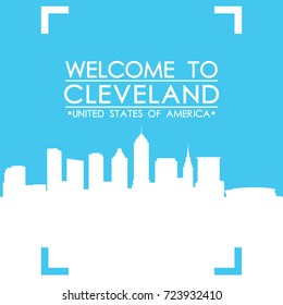 Welcome to Cleveland Skyline City Flyer Design Vector art.