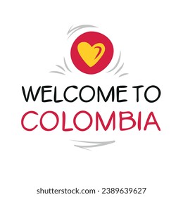 Bienvenidos a Colombia, Ilustración vectorial.