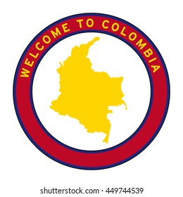 Welcome to Colombia vector logo
