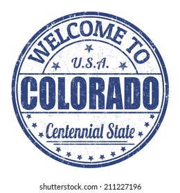 Welcome to Colorado grunge rubber stamp on white background, vector illustration