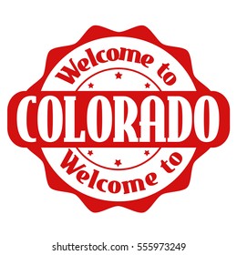 Welcome to Colorado grunge rubber stamp on white background, vector illustration