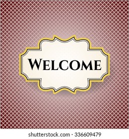 Welcome colorful poster
