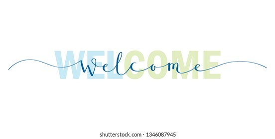 WELCOME colorful typography banner