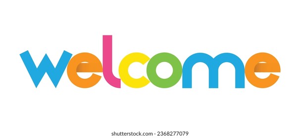 WELCOME colorful vector geometric type