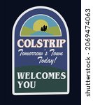 Welcome to Colstrip with black background