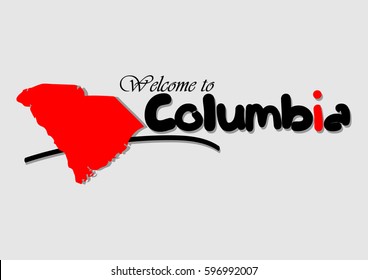 Welcome to Columbia, Vector illustration Design