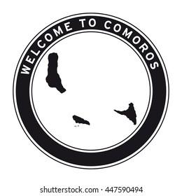 Welcome to Comoros vector logo sticker button