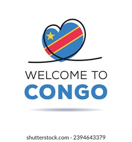 Willkommen im Kongo, Vektorgrafik.