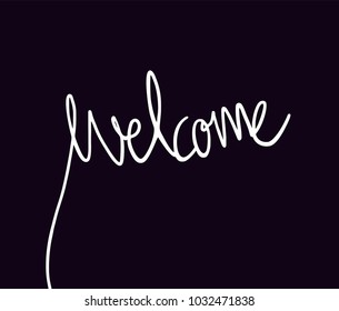 welcome continuous line message