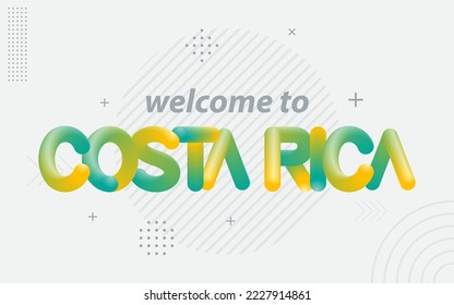 Welcome To Costa Rica. Creative Typography with 3d Blend effect