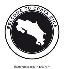 Welcome Costa Rica Vector Logo Sticker Stock Vector (Royalty Free ...