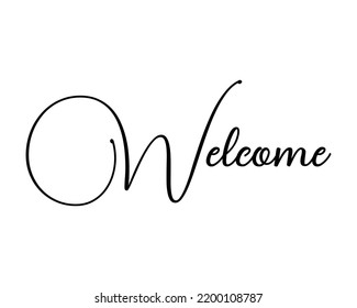 Welcome Creative Letters Shape Design