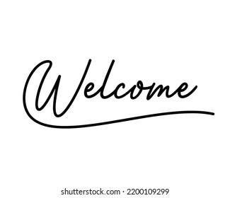 Welcome Creative Letters Shape Design