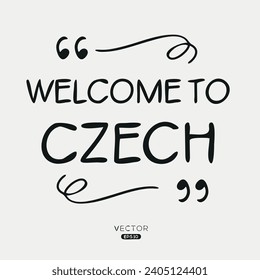 Welcome to Czech, Vector Illustration.