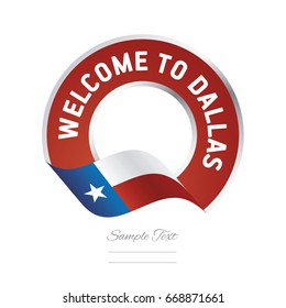 Welcome to Dallas Texas flag logo icon