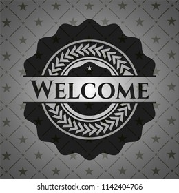 Welcome dark emblem. Retro