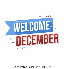 Welcome december poster design idea