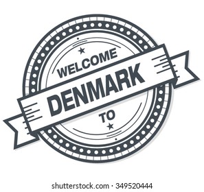 Welcome To Denmark  Stamp Badge