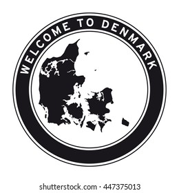 Welcome to Denmark vector logo sticker button