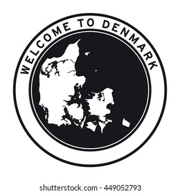Welcome to Denmark vector logo sticker button