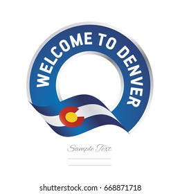 Welcome to Denver Colorado flag logo icon