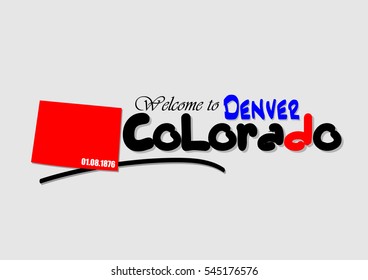Welcome to Denver Colorado, Vector Design