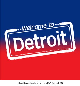 Welcome to Detroit City illustration design