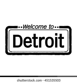 Welcome to Detroit City illustration design