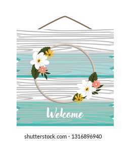 Welcome Door Decoration for Vintage Event