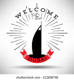 Welcome to Dubai with Typography Design