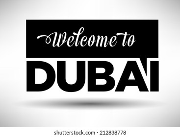 Welcome to Dubai with Typography Design