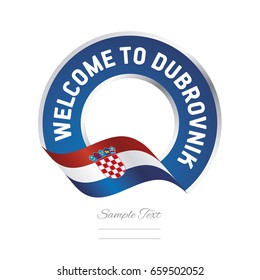 Welcome to Dubrovnik Croatia flag logo icon