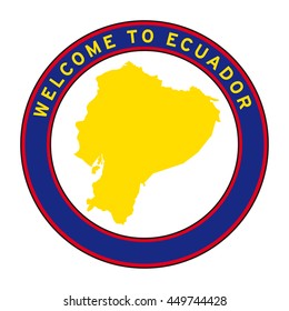 Welcome to Ecuador vector logo