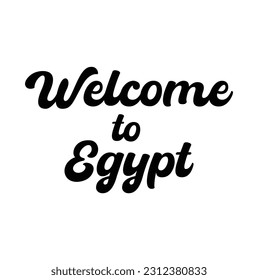 Bienvenidos a Egipto con antecedentes blancos.