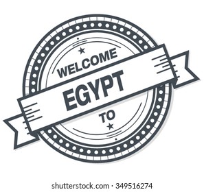 Welcome To Egypt Stamp Badge