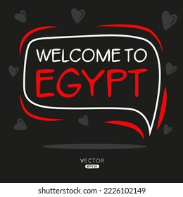 Bienvenidos a Egipto, Ilustración vectorial.
