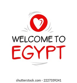 Welcome to Egypt, Vector Illustration.