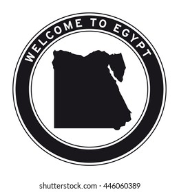 Welcome to Egypt vector logo sticker button