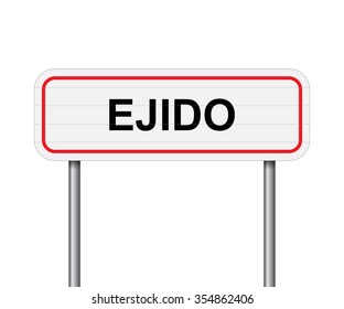 Welcome to Ejido Spain road sign vector