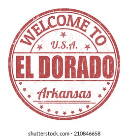 Welcome to El Dorado grunge rubber stamp on white background, vector illustration