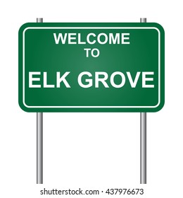 Welcome to Elk Grove, green signal vector