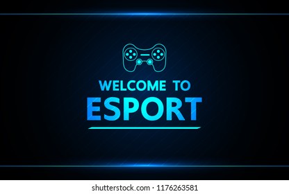 Welcome to e-sport  vector abstract technology game design for business future.