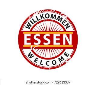 Welcome to Essen German City Sign Badge
